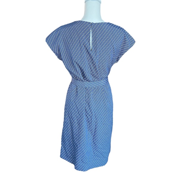 Banana Republic Blue Geometric Tile Belted Shift Dress | Size Small - Picture 6 of 12